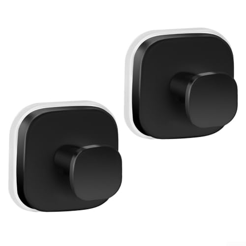 Mehrzweck-Saugnapfhaken aus Edelstahl mit innovativem Saugdesign für zuverlässigen Halt auf Fliesen, zur Organisation von Haushaltsgegenständen in Bad, Küche oder Schlafzimmer (schwarz) von Homeponnew