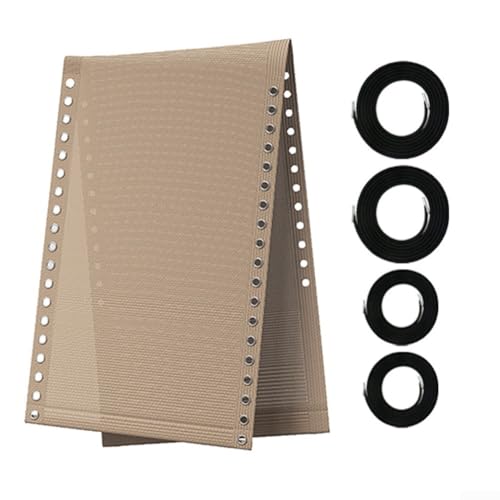Outdoor Lounge Chair Ersatzstoff 160 x 48 cm wetterfeste Abdeckung mit langen kurzen Seilen für Liegestuhl Strand Gartenstühle (beige) von Homeponnew