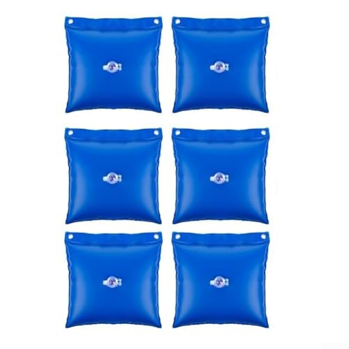 Poolabdeckungsgewichte, 6er-Pack, entworfen für oberirdische Pools, verhindert Wasseraustritt und sorgt für Stabilität (30 x 30 cm) von Homeponnew