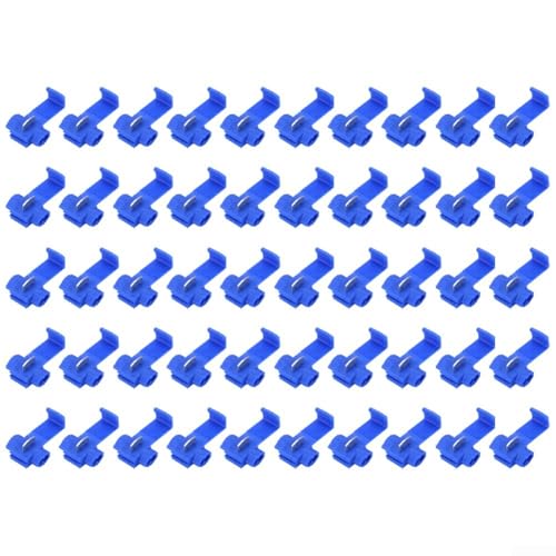 Quick Wire Connector Terminal Crimpen 50 Pack with Insulation Piercing Design for Secure and Safe Electrical Connections on Small Wire Diameters (Blue) von Homeponnew