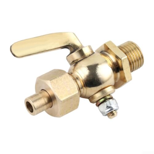 Robinet à poignées en laiton bronze à filetages extérieurs, petits robinet robinet type standard d'ouvertures de broche (1/4) von Homeponnew