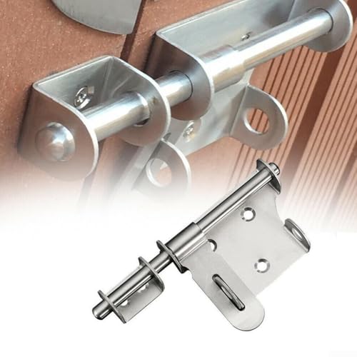 Robustes Türriegel-Set aus Edelstahl mit Haspe und Klammer für sicheres Verriegeln von Türen, Schubladen, Schränken von Homeponnew