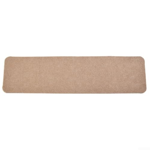 Rutschfester Teppich, Faser-Treppenschutz, Treppenstufen, rutschfest, für Holzstufen, aus Silikongummi, Türrutsch-Teppiche, Sicherheitsmatten für ältere Menschen, Kinder (hellbraun) von Homeponnew
