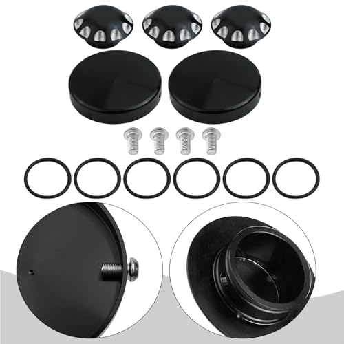 Schwarze Hinterachsmutter-Abdeckkappe, Chrom-Achse, CNC-Aluminium, Dreierpack für Can-Am für Ryker alle Modelle 41–411 Schwarze Hinterachsmutter-Abdeckkappe, Chrom-Achse, CNC-Aluminium, Dreierpack für Can-Am für Ryker alle Modelle 41–411 von Homeponnew