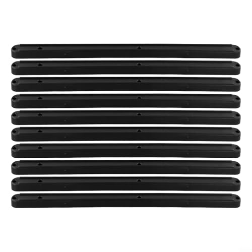 Set mit 10 Kunststoff-Schubladenschienen, Ersatzschienen für Schrankschubladen, leise, leichtgängige Schubladenführungen für Möbel (schwarz, 298 mm) von Homeponnew