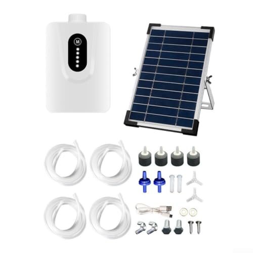 Solarbetriebene Luftpumpe, 6 W, 6 V, Sauerstoffgenator für Aquarien, mit 6000 mAh Akku, Dual-USB-Ladegerät, Teichbelüfter für Aquarien Solarbetriebene Luftpumpe, 6 W, 6 V, Sauerstoffgenator für Aquarien, mit 6000 mAh Akku, Dual-USB-Ladegerät, Teichbelüfter für Aquarien von Homeponnew