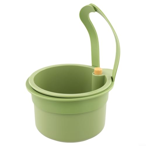 Spülbeckensieb mit Druckknopf, abnehmbarer Silikonkorb für Küchenspüle, Lebensmittel und Obst, Wandhalterung, platzsparendes Design (grün) von Homeponnew