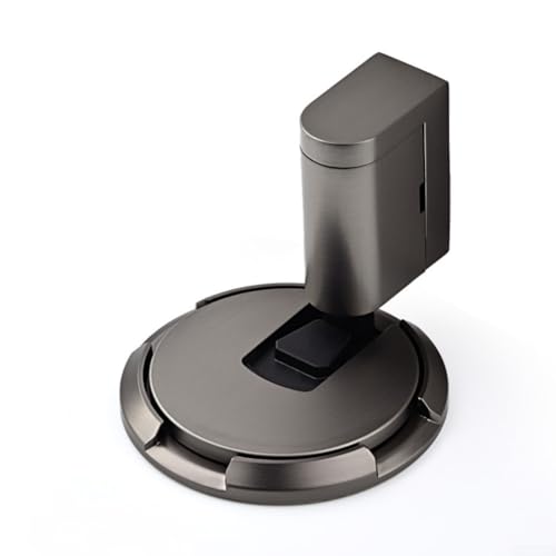 Stanzfreier mechanischer leiser Bodentürstopper, kein Bohren, robuster verstellbarer Zinklegierungshalter, winddicht und Anti-Schlamm für Home Office (grau) von Homeponnew