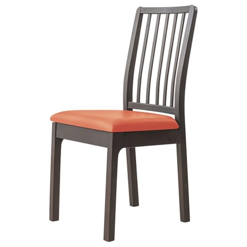 Stuhlschoner aus PU-Leder, wasserdicht und einfach anzubringen, Design für Esszimmerstühle (Orange) von Homeponnew