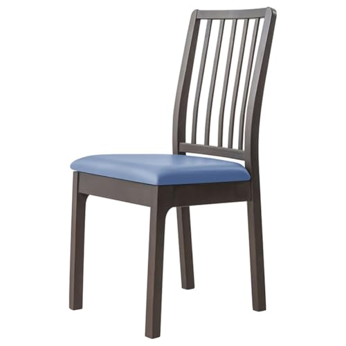 Stuhlschutz aus PU-Leder, wasserdicht und einfach anzubringen, Design für Esszimmerstühle (grau-blau) von Homeponnew