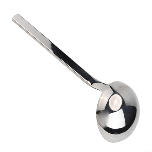 Verbesserter 304 Edelstahl-Servierlöffel mit großem Kopf, langer Griffoption, hitzebeständig, polierte Oberfläche für Küche und Esszimmer (groß) von Homeponnew