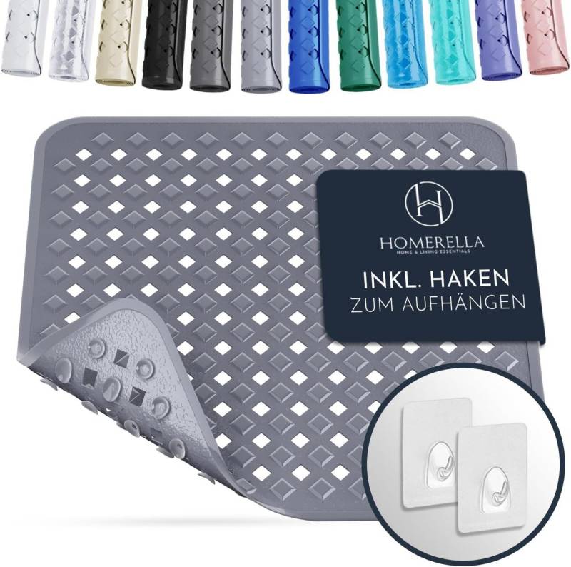 Homerella Duschmatte rutschfest - 100% BPA frei - Inkl. 2 Haken zum Aufhängen 53x53cm, Antirutschmatte Dusche hautsensitiv & schimmelresistent, - Duscheinlage maschinenwaschbar Homerella Duschmatte rutschfest - 100% BPA frei - Inkl. 2 Haken zum Aufhängen 53x53cm, Antirutschmatte Dusche hautsensitiv & schimmelresistent, - Duscheinlage maschinenwaschbar von Homerella
