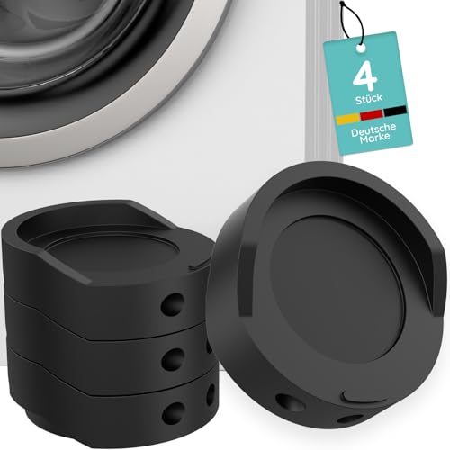 Schwingungsdämpfer Waschmaschine [4 Stück] – Waschmaschine Füße & Vibrationsdämpfer – Anti-Vibration Pads für ruhigen Betrieb – Waschmaschinen Dämpfer Gummi & Anti Rutsch für Haushaltsgeräte von Homery