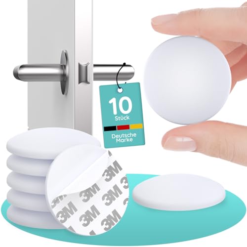 Türstopper Wand selbstklebend Weiß [10 Stück] – Gummipuffer selbstklebend, Türklinkenpuffer & Türpuffer Wandschutz – Silikon Stopper für Türanschlag & Schutz von Wänden von Homery