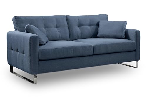 Homes & Jones Modernes 2,5-Sitzer Sofa Hera – Modernes 2,5-Sitzer Sofa mit Flachgewebe-Bezug – Komfortable Polsterung, verchromte Kufenfüße & FSC-Holzgestell – Elegantes Design Homes & Jones Modernes 2,5-Sitzer Sofa Hera – Modernes 2,5-Sitzer Sofa mit Flachgewebe-Bezug – Komfortable Polsterung, verchromte Kufenfüße & FSC-Holzgestell – Elegantes Design von Homes & Jones