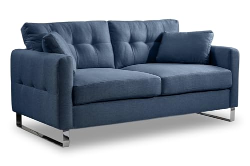 Homes & Jones Modernes 2-Sitzer Sofa Hera – Modernes 2-Sitzer Sofa mit Flachgewebe-Bezug – Komfortable Polsterung, verchromte Kufenfüße & FSC-Holzgestell – Elegantes Design Homes & Jones Modernes 2-Sitzer Sofa Hera – Modernes 2-Sitzer Sofa mit Flachgewebe-Bezug – Komfortable Polsterung, verchromte Kufenfüße & FSC-Holzgestell – Elegantes Design von Homes & Jones