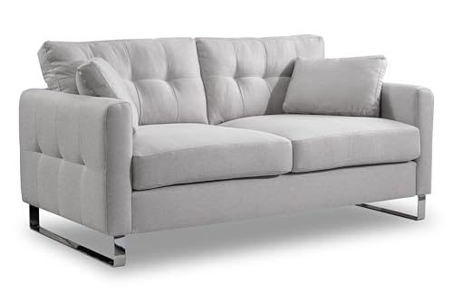 Homes & Jones Modernes 2-Sitzer Sofa Hera – Modernes 2-Sitzer Sofa mit Flachgewebe-Bezug – Komfortable Polsterung, verchromte Kufenfüße & FSC-Holzgestell – Elegantes Design Homes & Jones Modernes 2-Sitzer Sofa Hera – Modernes 2-Sitzer Sofa mit Flachgewebe-Bezug – Komfortable Polsterung, verchromte Kufenfüße & FSC-Holzgestell – Elegantes Design von Homes & Jones