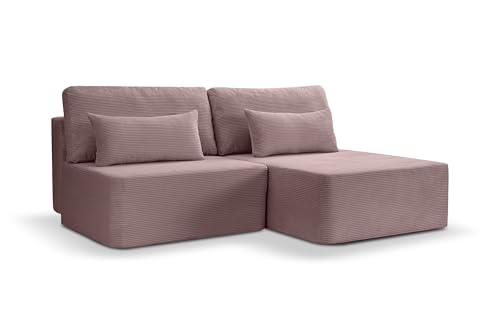 Homes & Jones Schlafsofa Amsterix – Bequemes Cord-Sofa mit Schlaffunktion (150 × 213 cm) – Komfortable Bonnell-Federung & nachhaltiges Massivholzgestell von Homes & Jones