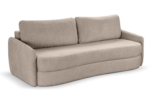 Homes & Jones Schlafsofa Diana – Modernes Sofa mit Schlaffunktion (155 × 200 cm) – Hochwertige Polsterung & nachhaltiges FSC-Massivholzgestell von Homes & Jones