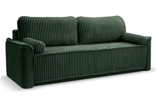 Homes & Jones Schlafsofa Grubs – Modernes Cord-Sofa mit Schlaffunktion (138 × 200 cm) – Hochwertige Bonell-Federung & PU-Schaum-Polsterung – Stabil & nachhaltig von Homes & Jones