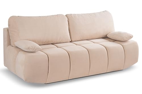 Homes & Jones Schlafsofa Lauder – Trendiges Cord-Sofa mit Schlaffunktion (144 × 200 cm) – Hochwertige Nosag-Federung & PU-Schaum-Polsterung – Modern & nachhaltig von Homes & Jones