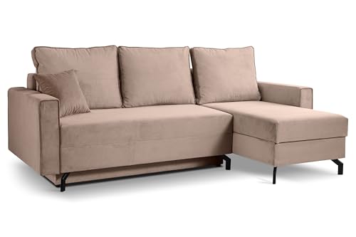 Homes & Jones Schlafsofa Marti – Modernes Cord-Sofa mit Schlaffunktion (136 × 200 cm) – Hochwertige Bonnell-Federung & PU-Schaum-Polsterung – Langlebig & nachhaltig von Homes & Jones