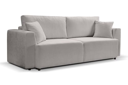 Homes & Jones Schlafsofa Point – Modernes Sofa mit Schlaffunktion (143 × 200 cm) – Komfortable PU-Schaum-Polsterung, FSC-Holzgestell & Webstoff-Bezug von Homes & Jones