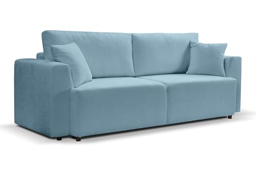 Homes & Jones Schlafsofa Point – Modernes Sofa mit Schlaffunktion (143 × 200 cm) – Komfortable PU-Schaum-Polsterung, FSC-Holzgestell & Webstoff-Bezug von Homes & Jones