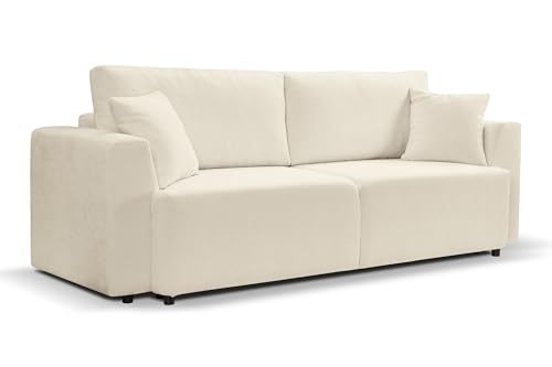 Homes & Jones Schlafsofa Point – Modernes Sofa mit Schlaffunktion (143 × 200 cm) – Komfortable PU-Schaum-Polsterung, FSC-Holzgestell & Webstoff-Bezug von Homes & Jones