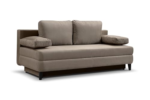 Homes & Jones Schlafsofa Sorto – Bequemes Cord-Sofa mit Schlaffunktion (140 × 200 cm) – Hochwertige Polsterung & FSC-zertifiziertes Massivholzgestell von Homes & Jones