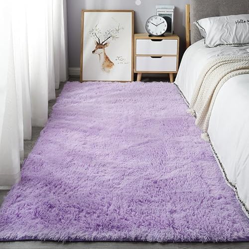 Homesally Shaggy Hochflor Teppich Flauschig rutschfest Waschbar Moderne Deko Teppich für Schlafzimmer, Wohnzimmer,Lila,200cm×250cm Homesally Shaggy Hochflor Teppich Flauschig rutschfest Waschbar Moderne Deko Teppich für Schlafzimmer, Wohnzimmer,Lila,200cm×250cm von Homesally