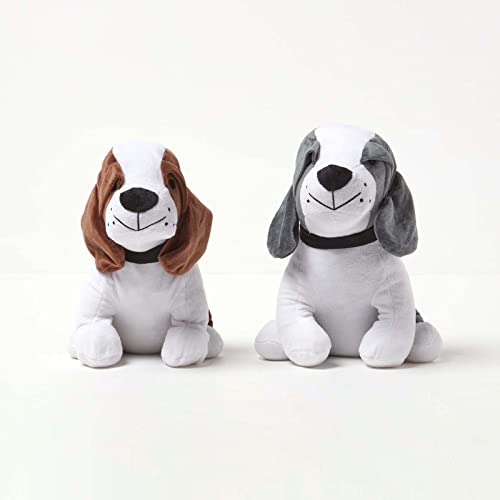 HOMESCAPES 2er-Set Boden-Türstopper Hund 22 cm in Grau-Weiß & Braun-Weiß, 2 Türstopper-Tiere, auch als Fensterstopper HOMESCAPES 2er-Set Boden-Türstopper Hund 22 cm in Grau-Weiß & Braun-Weiß, 2 Türstopper-Tiere, auch als Fensterstopper von Homescapes