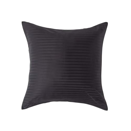 HOMESCAPES 2er-Set Damast Kissenbezug 60x60 cm schwarz mit Satin-Streifen & Reißverschluss, 100% ägyptische Baumwolle, Fadendichte 330 HOMESCAPES 2er-Set Damast Kissenbezug 60x60 cm schwarz mit Satin-Streifen & Reißverschluss, 100% ägyptische Baumwolle, Fadendichte 330 von Homescapes