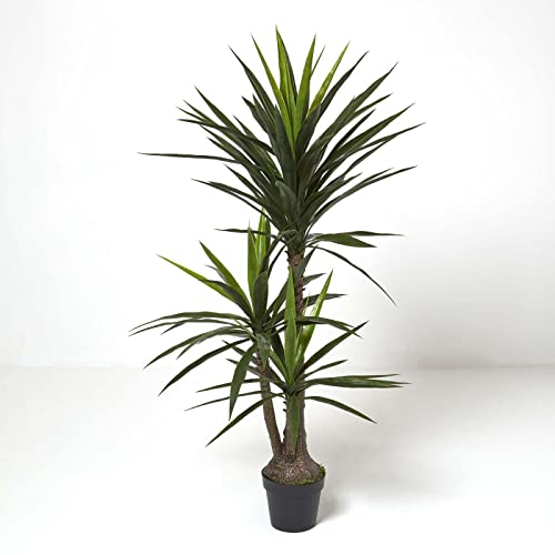 Homescapes Kunstpflanze Yucca Palme Künstliche Pflanze groß mit Topf Palmlilie 150cm hoch, grün von Homescapes