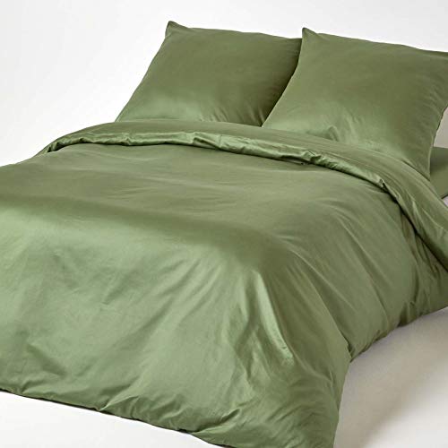 Homescapes 3-teiliges Bio-Bettwäsche-Set moosgrün aus 100% Bio-Baumwolle, 1 Bettbezug 240x220 cm & 2 Kissenbezüge 80x80 cm Homescapes 3-teiliges Bio-Bettwäsche-Set moosgrün aus 100% Bio-Baumwolle, 1 Bettbezug 240x220 cm & 2 Kissenbezüge 80x80 cm von Homescapes