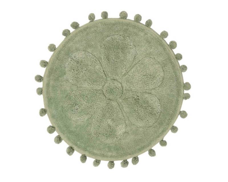 Homescapes Badematte Runde Badematte Blume, 60 cm – Badvorleger salbeigrün mit Pompons, Höhe 20 mm, 60 cm Homescapes Badematte Runde Badematte Blume, 60 cm – Badvorleger salbeigrün mit Pompons, Höhe 20 mm, 60 cm von Homescapes