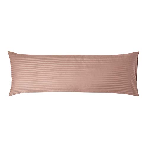 HOMESCAPES Damast Kissenbezug für Seitenschläferkissen 50x140 cm Taupe-beige mit Satin-Streifen, 100% ägyptische Baumwolle HOMESCAPES Damast Kissenbezug für Seitenschläferkissen 50x140 cm Taupe-beige mit Satin-Streifen, 100% ägyptische Baumwolle von Homescapes