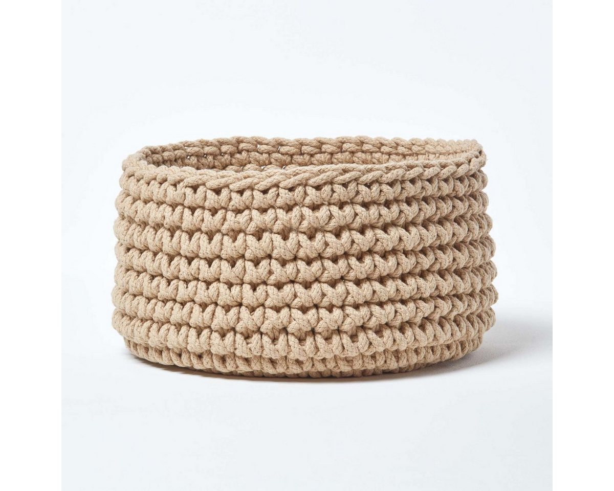Homescapes Brotkorb Gestrickter Aufbewahrungskorb, 100% Baumwolle crème - 37 x 21 cm Homescapes Brotkorb Gestrickter Aufbewahrungskorb, 100% Baumwolle crème - 37 x 21 cm von Homescapes
