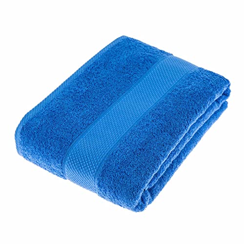 Homescapes Flauschiges Premium Frottee Badetuch ca. 100 x 150 cm aus 100% Reiner Baumwolle, blau von Homescapes