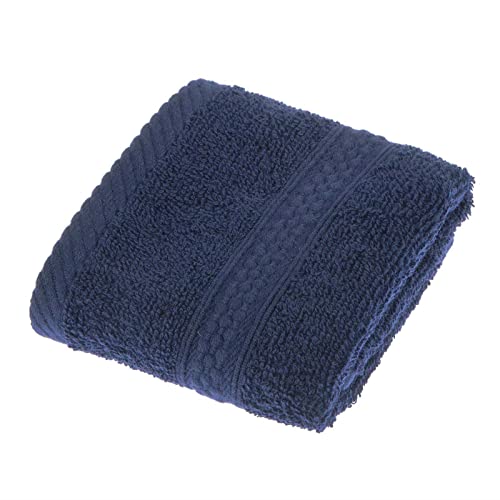 Homescapes Flauschiges Premium Frottee Gästetuch Seiftuch Marineblau ca. 30 x 30 cm Gästehandtuch 100% Reine Baumwolle von Homescapes