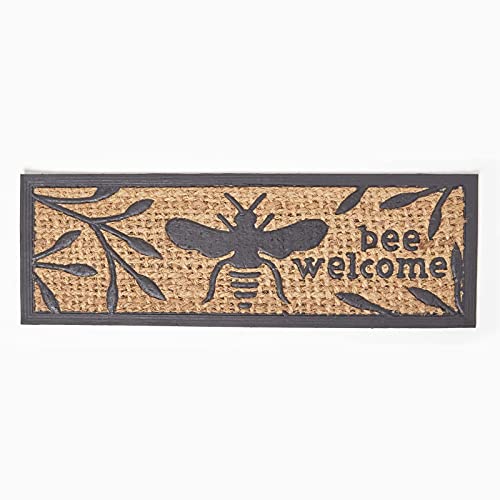 Homescapes Fußmatte Bienen, rutschfeste Fußmatte aus Gummi und Kokos für Drinnen und Draußen B 75 cm x H 25 cm von Homescapes