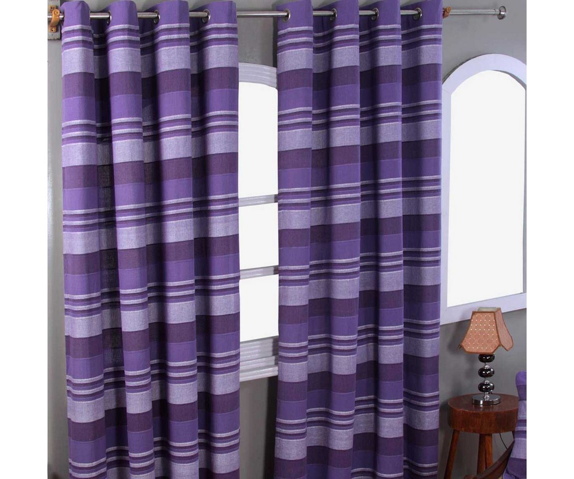 Homescapes Gardine Gardinen mit Ösen Morocco mauve im 2er Set, 140 x 140 cm von Homescapes