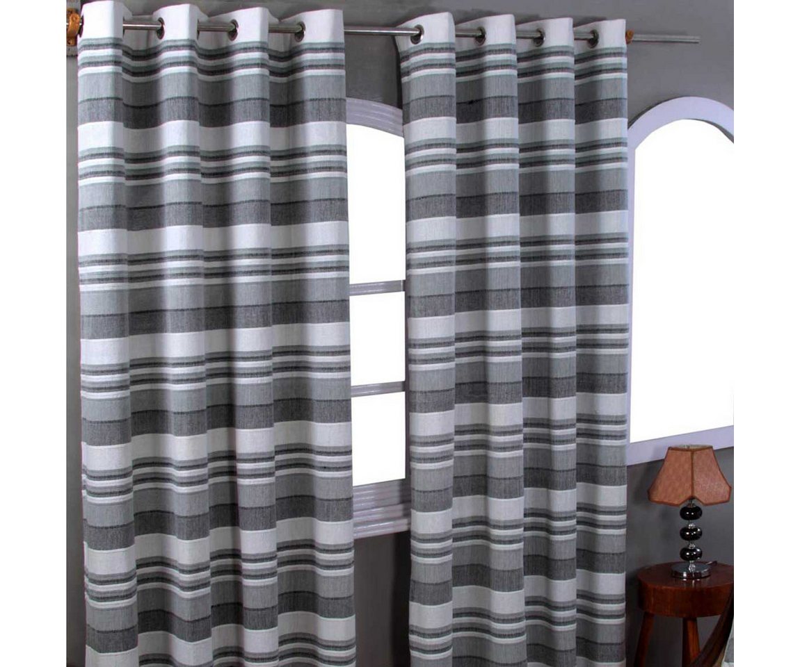 Homescapes Gardine Gardinen mit Ösen Morocco monochrom im 2er Set, 140 x 140 cm von Homescapes