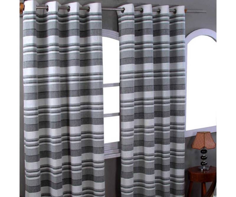Homescapes Gardine Gardinen mit Ösen Morocco monochrom im 2er Set, 140 x 140 cm von Homescapes