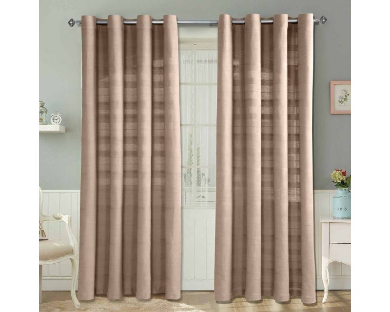 Homescapes Gardine Gardinen mit Ösen Rajput beige im 2er Set, 140 x 140 cm von Homescapes