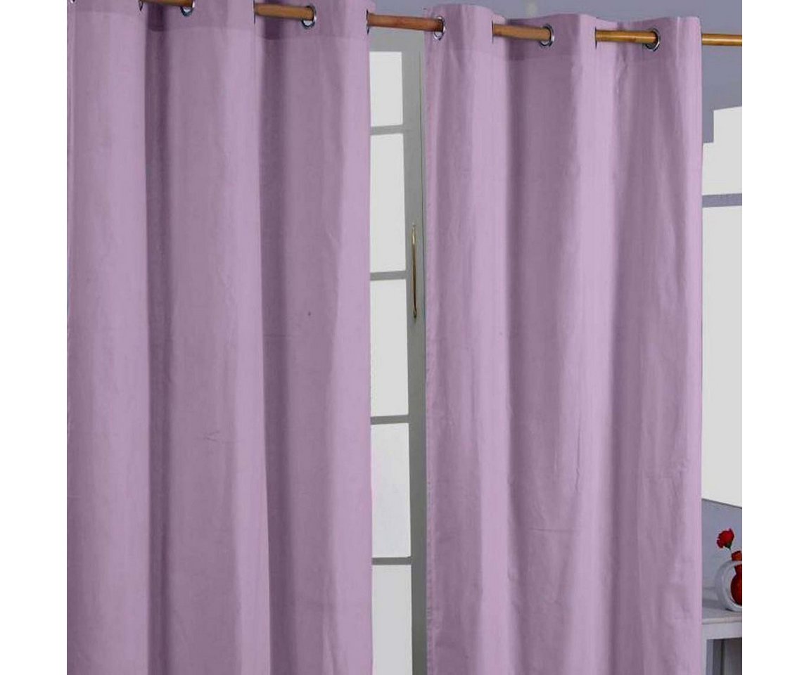Homescapes Gardine Gardinen unifarben mauve 2er Set 137 x 117 cm von Homescapes