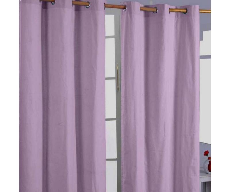 Homescapes Gardine Gardinen unifarben mauve 2er Set 137 x 117 cm von Homescapes
