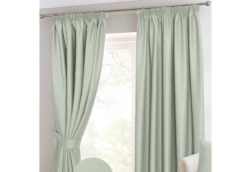 Homescapes Gardine Verdunkelungsvorhang Kräuselband Chevron creme 2 Stück 137 x 117 cm von Homescapes