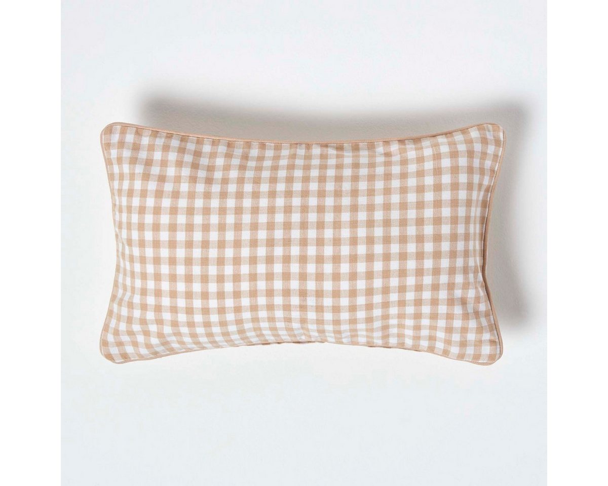 Homescapes Kissenhülle Gingham-Kissenbezug aus Baumwolle, 30 x 50 cm, beige Homescapes Kissenhülle Gingham-Kissenbezug aus Baumwolle, 30 x 50 cm, beige von Homescapes