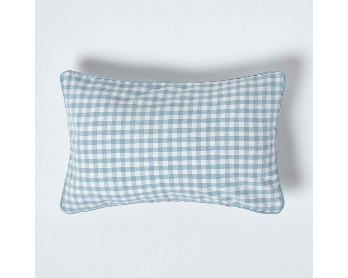 Homescapes Kissenhülle Gingham-Kissenbezug aus Baumwolle, 30 x 50 cm, blau Homescapes Kissenhülle Gingham-Kissenbezug aus Baumwolle, 30 x 50 cm, blau von Homescapes